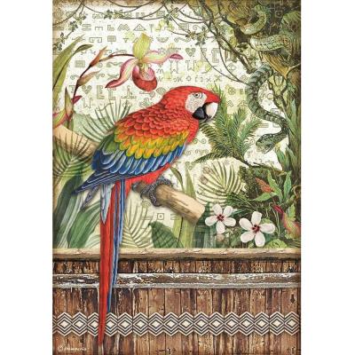 Stamperia Amazonia Rice Paper - Parrot